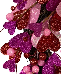 Northlight Hearts with Berries Valentine's Day Wreath, 20"