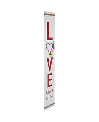 Northlight 40" Floral Heart "Love Lives Here" Wooden Valentine's Day Plaque