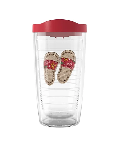 Tervis Sandy Slides Made in Usa Double Walled Insulated Tumbler Travel Cup Keeps Drinks Cold & Hot, 16oz, Red