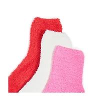 Stems Women's Three Pack Plush Cozy Ankle Socks