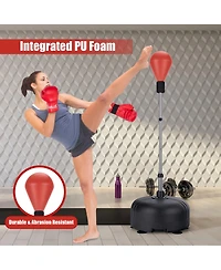 Freestanding Punching Bag with Stand Boxing Gloves for Adult Kids Adjustable