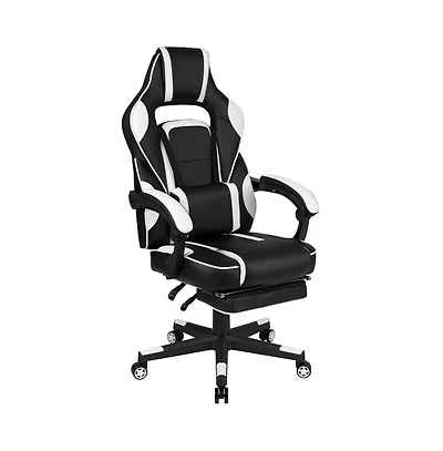 Ergonomic Gaming Chair -Recline Back/Arms, Footrest, Massaging Lumbar