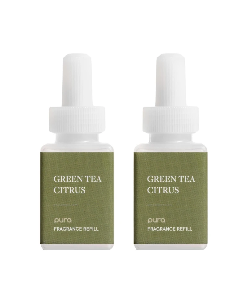 Pura - Green Tea Citrus Smart Home Air Diffuser Fragrance - Smart Home Scent Refill - Up to 120-Hours of Premium Fragrance per Refill