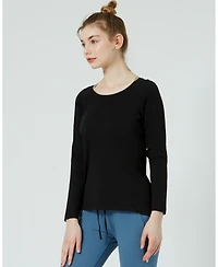 Rebody Active Women's Essentials Scooped Long Sleeve Top