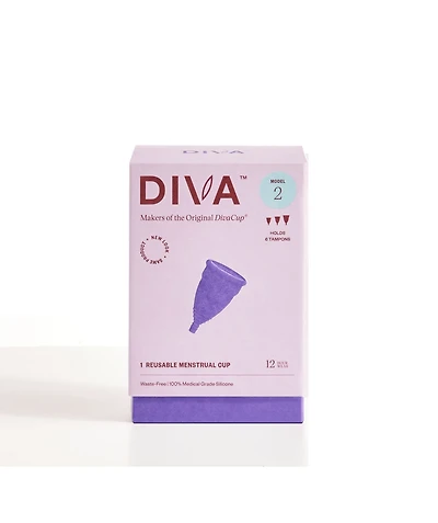 Diva Cup Bpa-Free Reusable Menstrual Cup Leak-Free - Up To 12 Hours Of Protection Model Ii