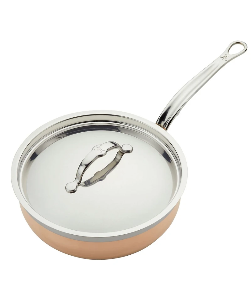 Hestan CopperBond Copper Induction 3.5-Quart Covered Essential Pan with Helper Handle
