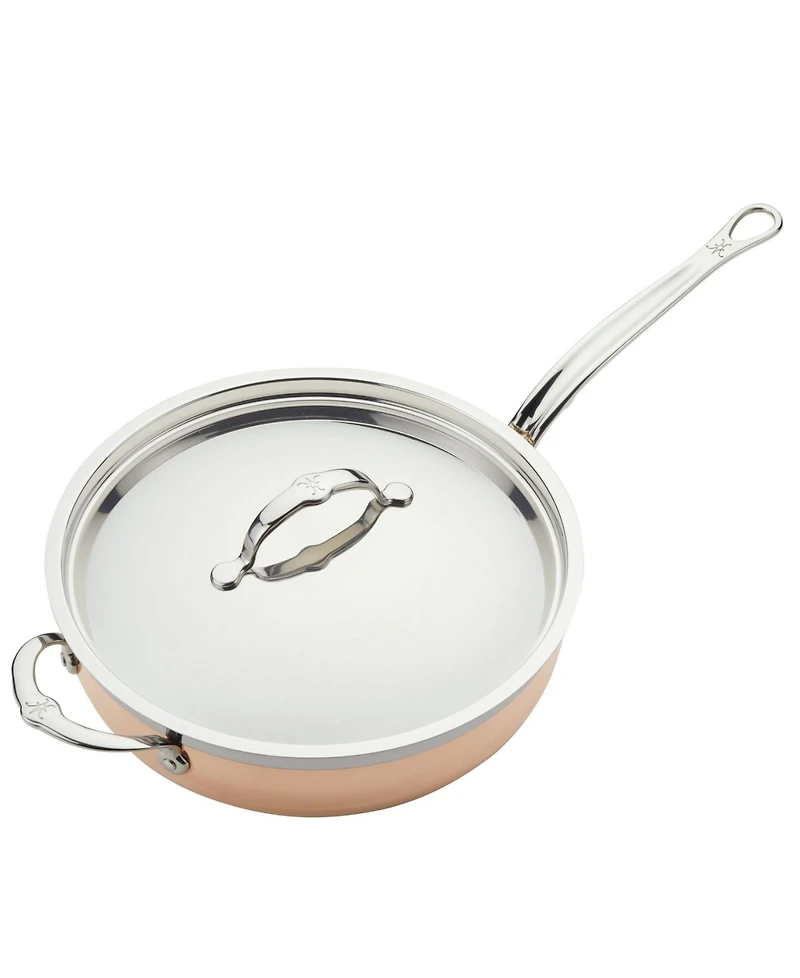 Hestan CopperBond Copper 5-Quart Covered Essential Pan with Helper Handle