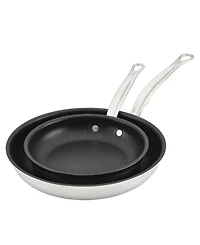 Hestan ProBond Clad Titum Stainless Steel Nonstick, Set of Two- 8.5" Open Skillet 11" Open Skillet