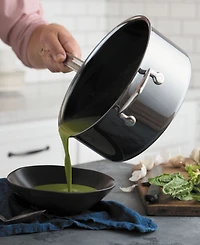 Hestan NanoBond Titanium Stainless Steel 4-Quart Covered Saucepan with Helper Handle