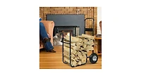 Rolling Firewood Carrier Wood Mover