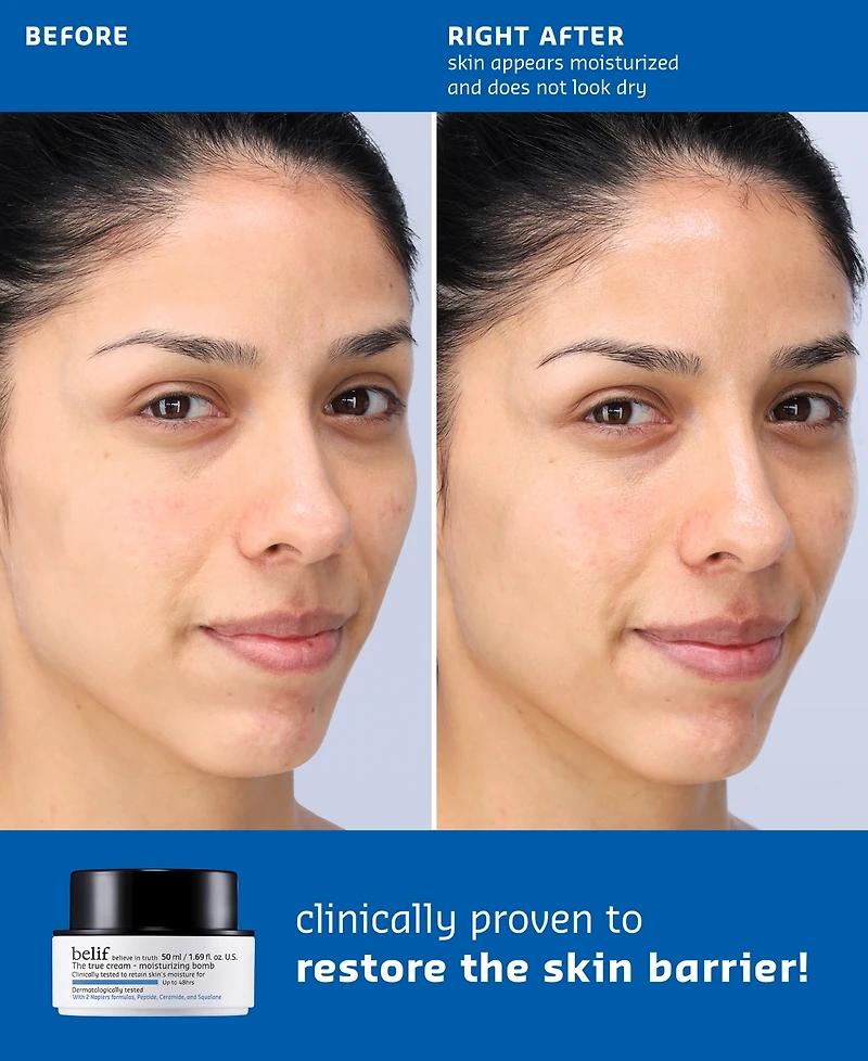 Belif The True Cream Moisturizing Bomb With Peptide, Ceramide & Squalane, 1.69 oz.