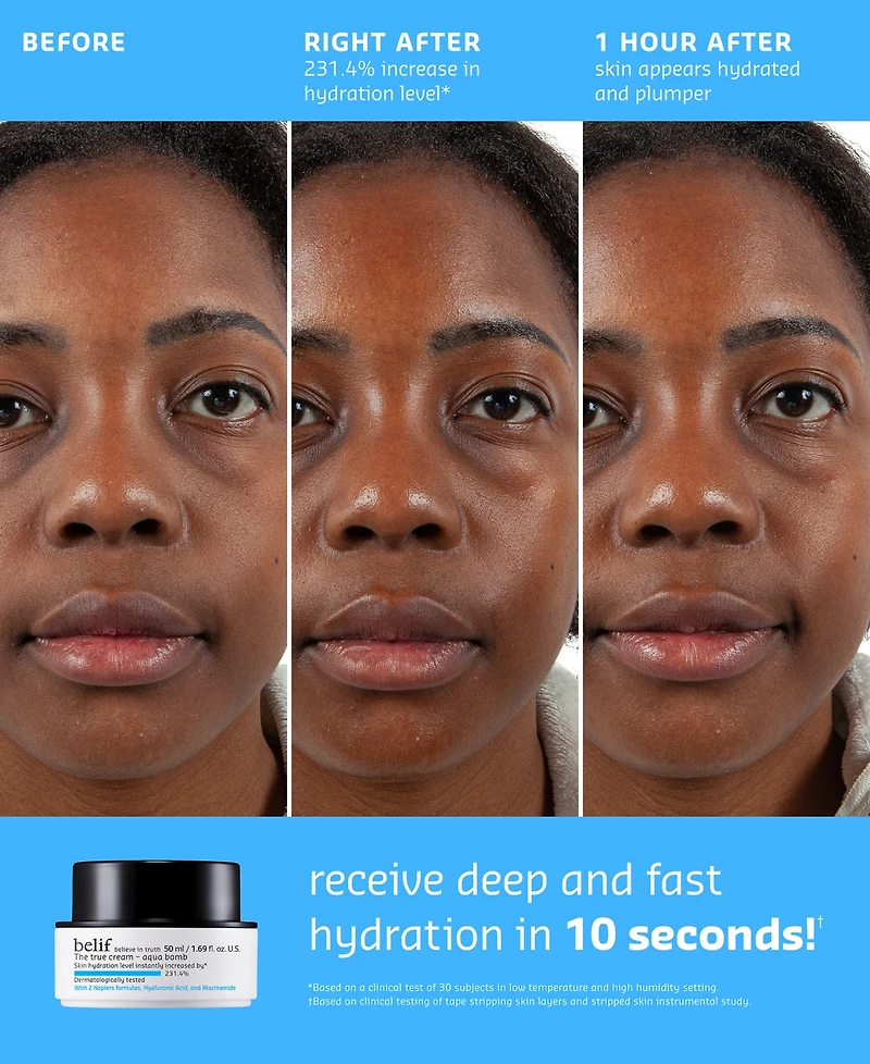 Belif The True Cream Aqua Bomb With Hyaluronic Acid, Niacinamide & Squalane, 1.69 oz.