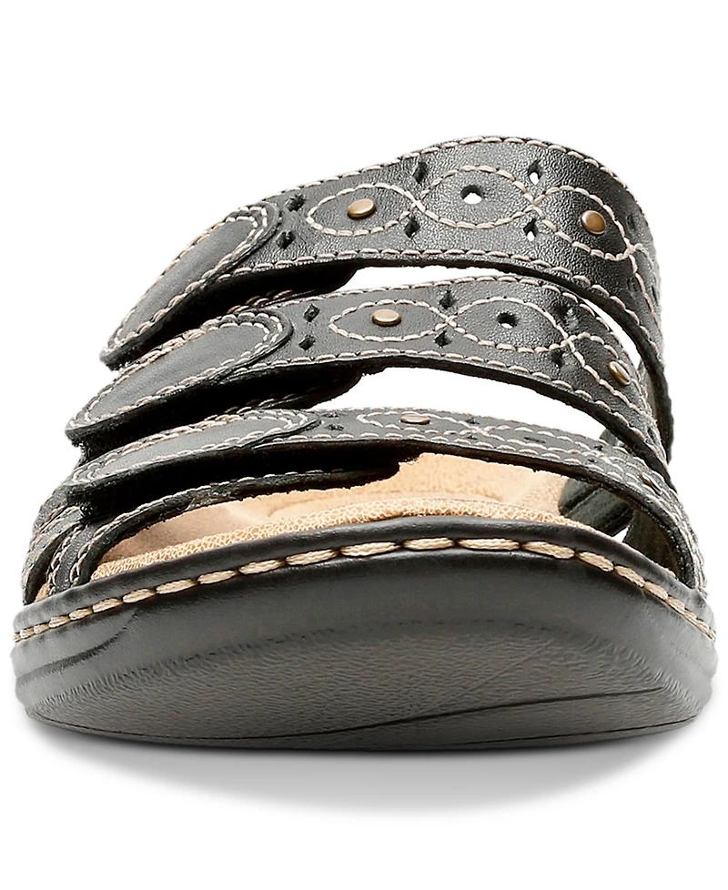 Clarks Leisa Cacti Q Triple Strap Slide Sandals