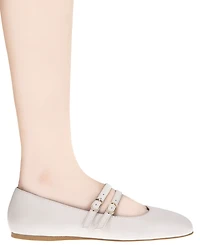 BCBGeneration Women's Harisa Slip-On Buckle Square Toe Mary Jane Ballet Flats