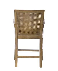 Madison Park Diedra 23" Solid Wood Cane Back Counter Stool
