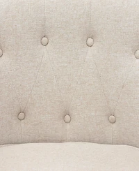 Martha Stewart Fayette 35" Tufted Fabric Upholstered Accent Arm Chair