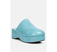 Olori Solid Platform Slip On Mules