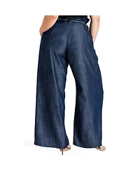 Women's Plus Tencel Denim Wide Leg Palazzo Pants