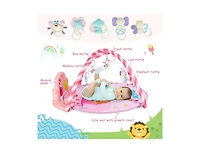 Baby Activity Play Piano Gym Mat with 5 Hanging Sensory Toys