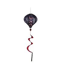 God Bless the Usa Solar Lit Burlap Balloon Spinner
