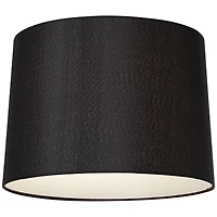 Springcrest Black Medium Hardback Drum Lamp Shade 13" Top x 14" Bottom x 10.25" Slant x 10" High (Spider) Replacement with Harp an