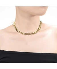14k Yellow Gold Plated with Cubic Zirconia Miami Cuban Chain Door Knocker Necklace