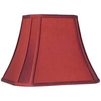 Springcrest Crimson Red Cut-Corner Medium Lamp Shade 8" Wide and 6" Deep at Top x 14" Wide and 11" Deep at Bottom x 11" High