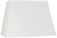 Springcrest Ivory Linen Large Rectangular Lamp Shade 14" Wide x 6" Deep at Top and 18" Wide x 12" Deep at Bottom and 12" Heig
