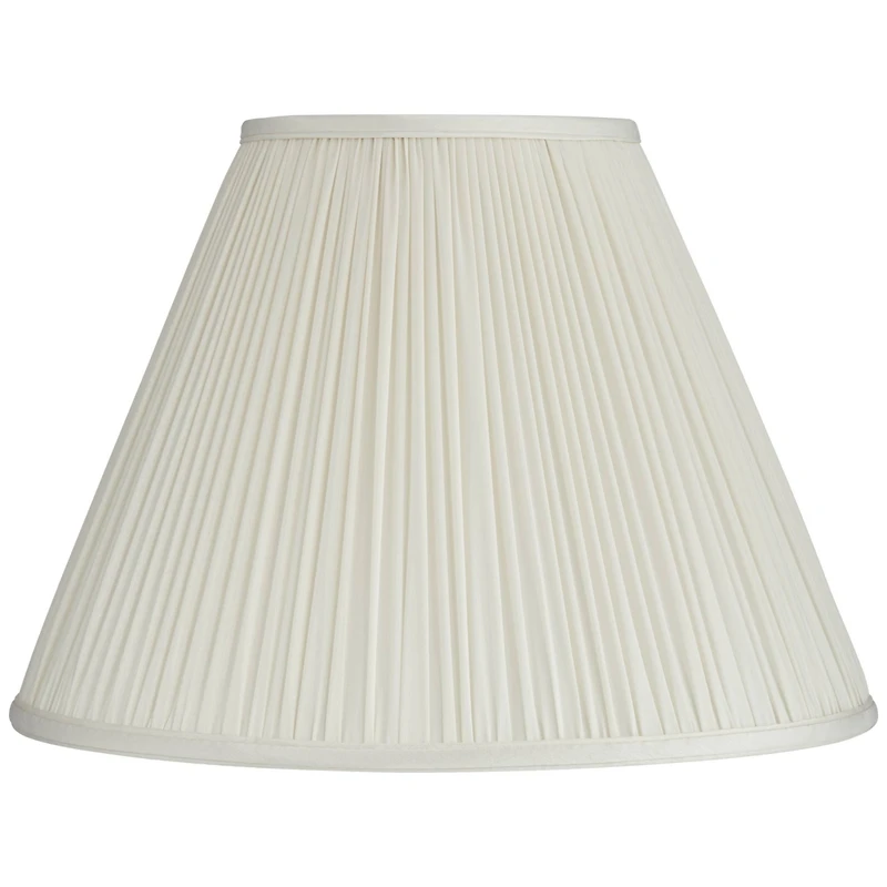 Springcrest Beige Mushroom Pleated Medium Empire Lamp Shade 7" Top x 16" Bottom x 12" Slant x 11.25" High (Spider) Replacement wit