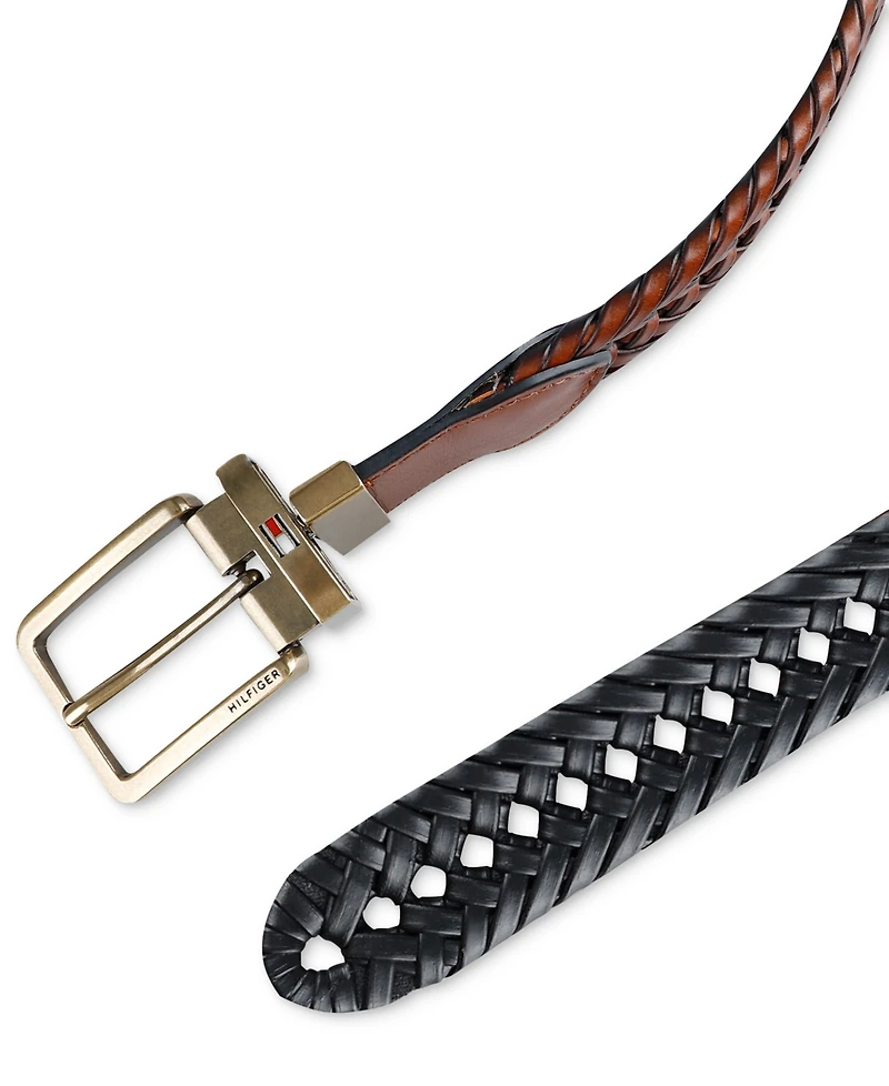 Tommy Hilfiger Men's Reversible Lace Logo Belt