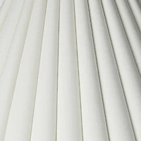 Springcrest Set of 2 Box Pleat Empire Lamp Shades Antique White Large 7" Top x 20.5" Bottom x 10.75" High Spider Harp and Finial