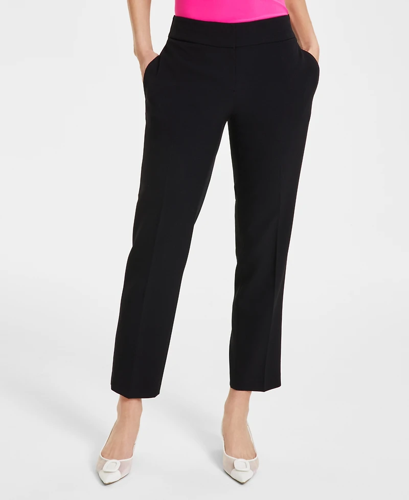 Kasper Women's Stretch Crepe Slim Leg Pant, Regular & Petite