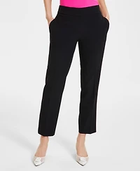 Kasper Women's Stretch Crepe Slim Leg Pant, Regular & Petite