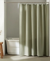 Calvin Klein Waffle Solid Textured Shower Curtain, 70" x 72"