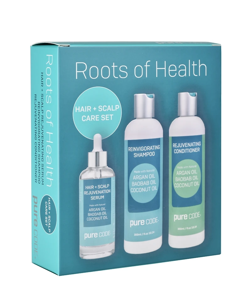 Purecode 3-Pc. Roots Of Health Hair + Scalp Care Set