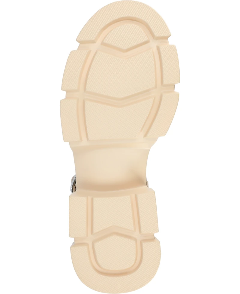 Journee Collection Women's Droit Platform Round Toe Sandals
