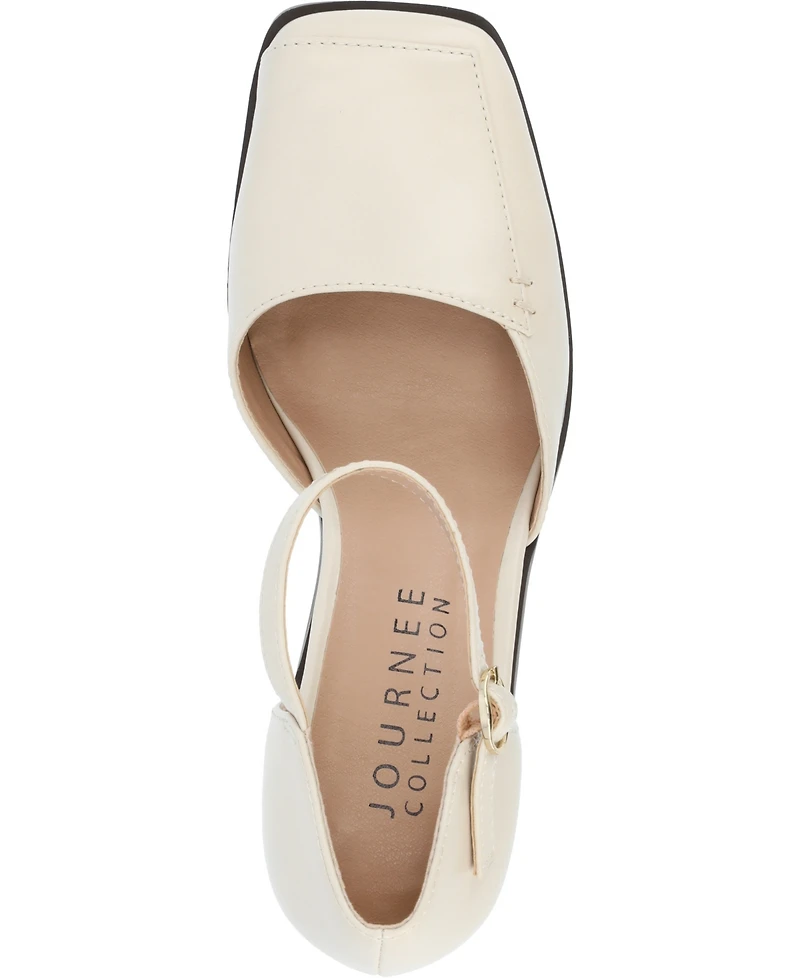 Journee Collection Women's Evangeline Square Toe Pumps