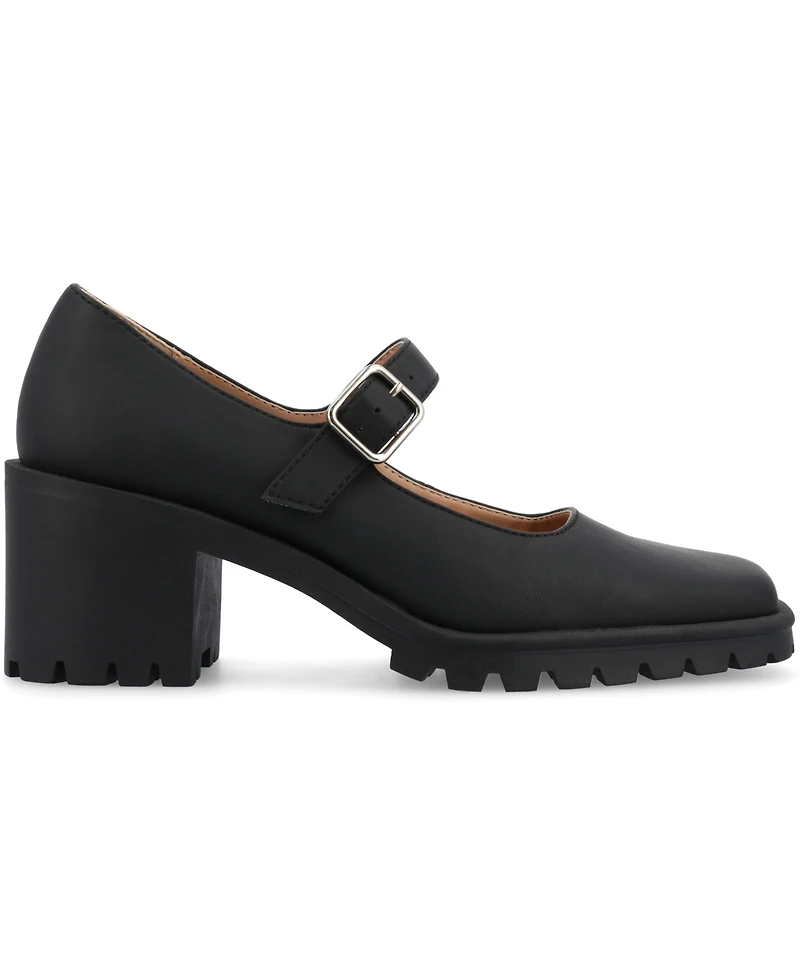 Journee Collection Women's Gladys Lug Sole Mary Jane Pumps