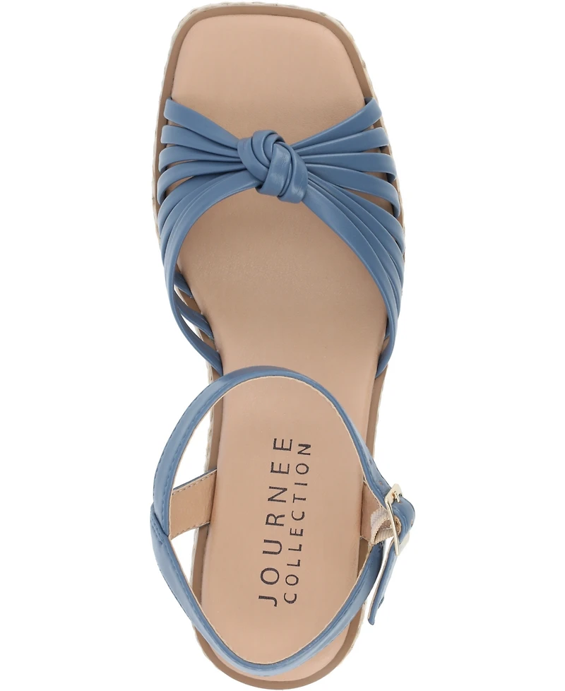 Journee Collection Women's Hally Platform Block Heel Sandals
