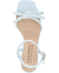 Journee Collection Women's Meryl Bow Block Heel Dress Sandals