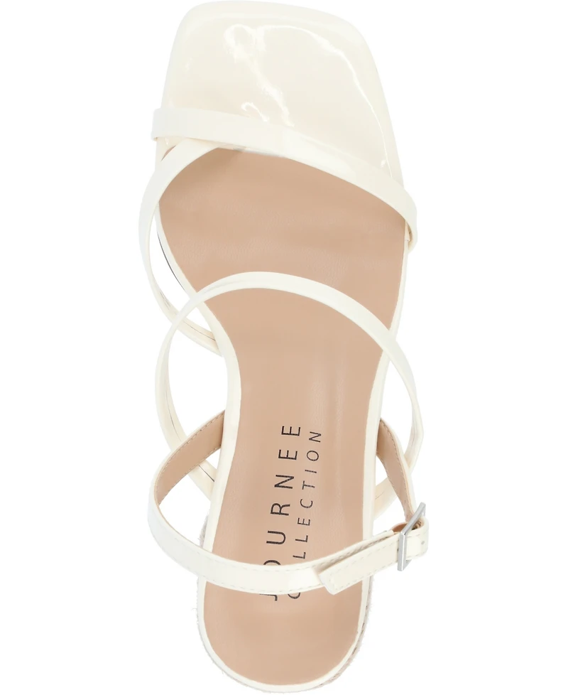 Journee Collection Women's Olivina Espadrille Block Heel Strappy Sandals