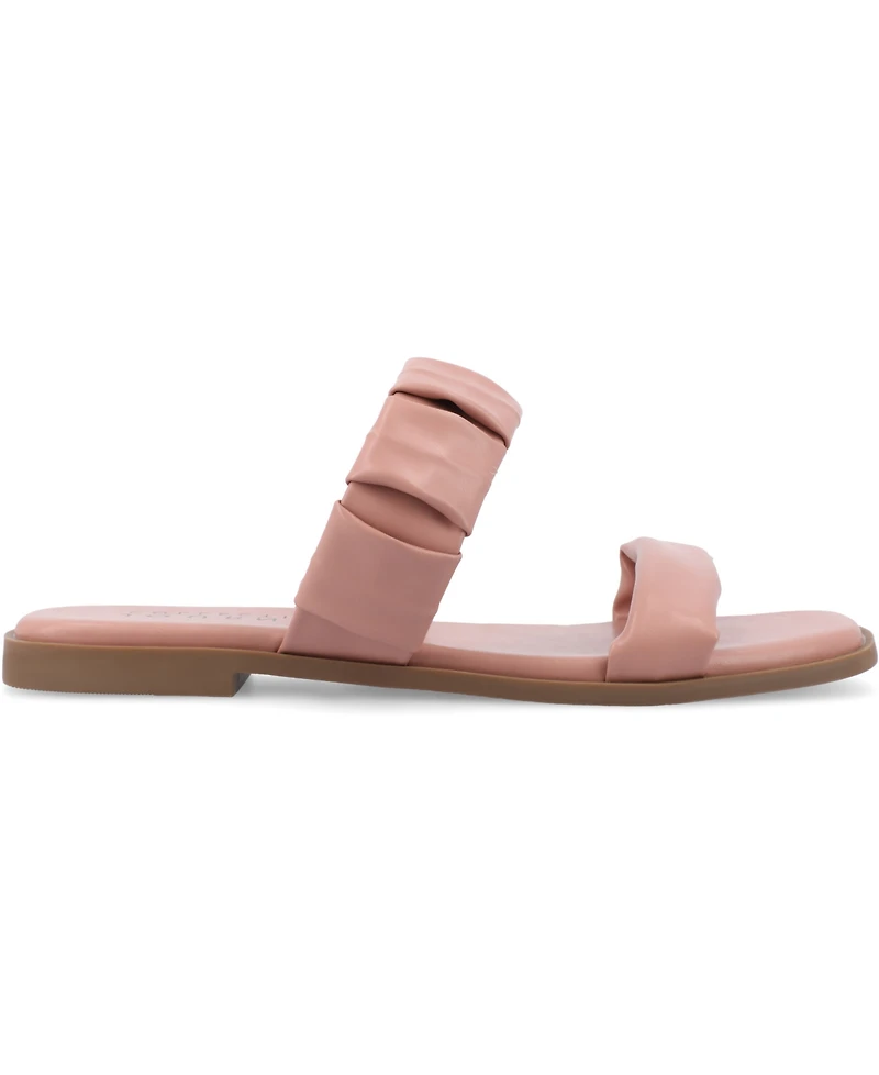 Journee Collection Women's Pegie Slip On Flat Sandals
