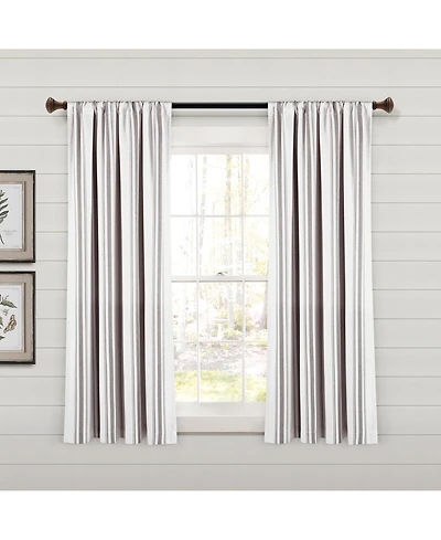 Farmhouse Stripe Yarn Dyed Eco-Friendly Recycled Cotton Window Curtain Panels