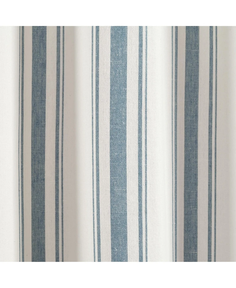 Farmhouse Stripe Yarn Dyed Eco-Friendly Recycled Cotton Window Curtain Panels