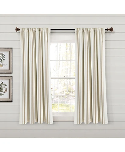 Farmhouse Stripe Yarn Dyed Eco-Friendly Recycled Cotton Window Curtain Panels