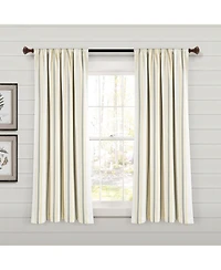 Farmhouse Stripe Yarn Dyed Eco-Friendly Recycled Cotton Window Curtain Panels