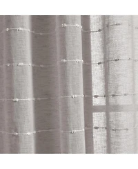 Farmhouse Textured Back Tab/Rod Pocket Sheer Window Curtain Panels