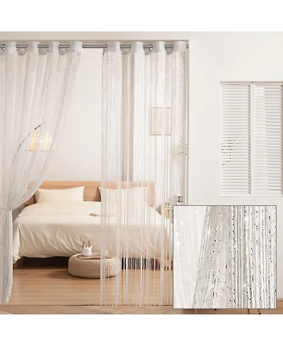 Night Sky String Thread Grommet Room Divider/Doorway/Wedding Window Curtain Panel