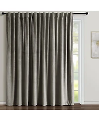 Lush Decor Prima Velvet Solid Light Filtering Back Tab/Rod Pocket Window Curtain Panels