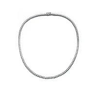 Flawless Tennis Necklace with Round Shape Cubic Zirconia